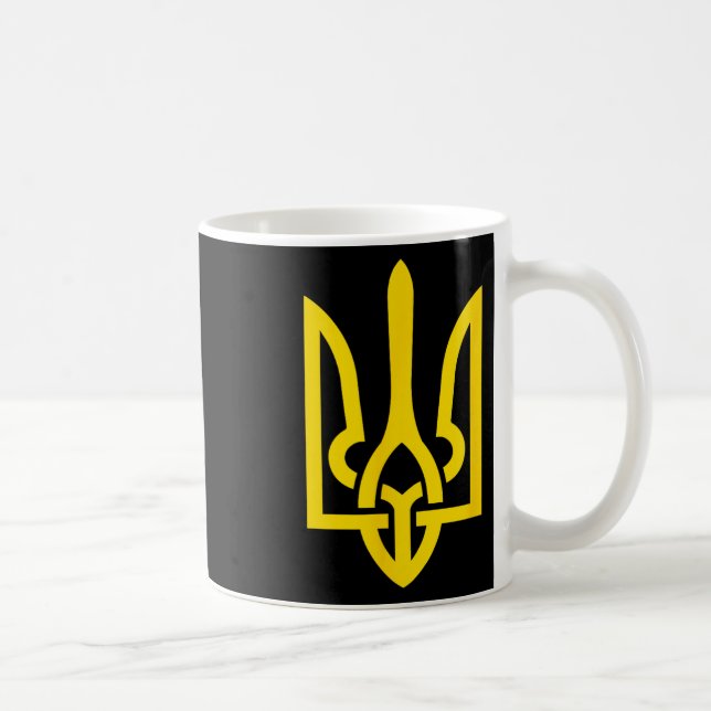 Caneca De Café Tryzub Símbolo da Ucrânia  (Direita)