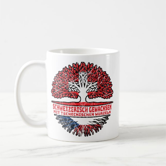 Caneca De Café Tschechien Tschechisch Schweizer Schweiz Baum (Esquerda)