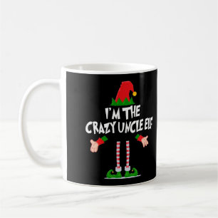 Caneca De Café Tshirt Do Elf De Natal Eu Sou O Tio Elf Xmas Louco