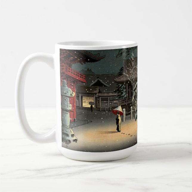 Caneca De Café Tsuchiya Koitsu - Neve no Santuário Nezu (Esquerda)