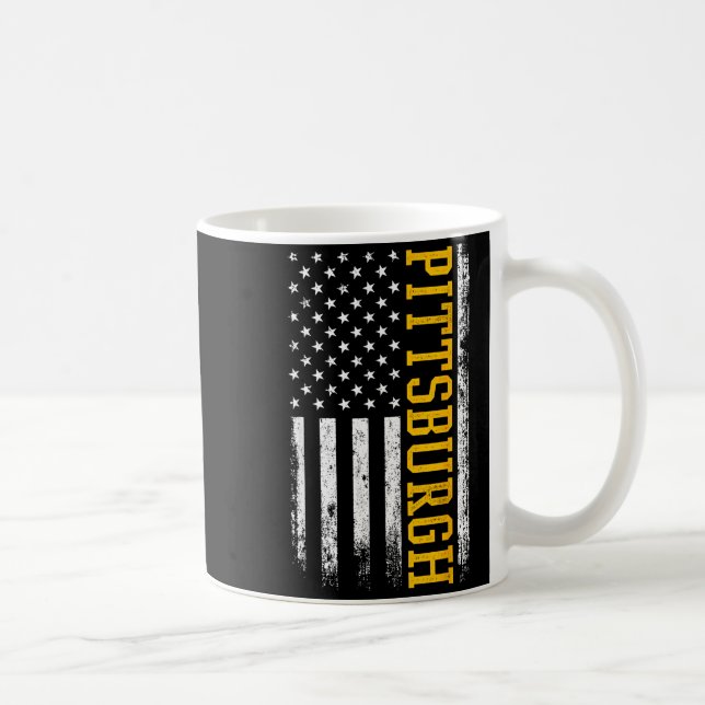 Caneca De Café Ttsburgh Usa Flag Patriotic American From Ttsburgh (Direita)