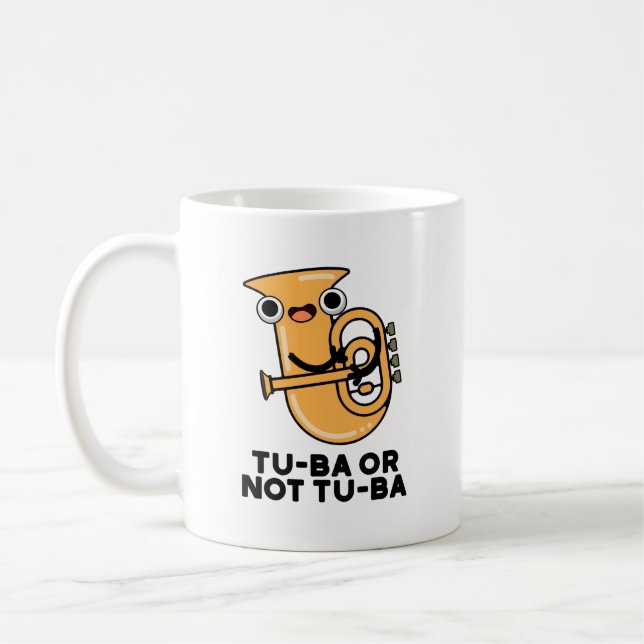 Caneca De Café Tu-ba Ou Não Tu-ba Funny Shakespeare Tuba Pun (Esquerda)
