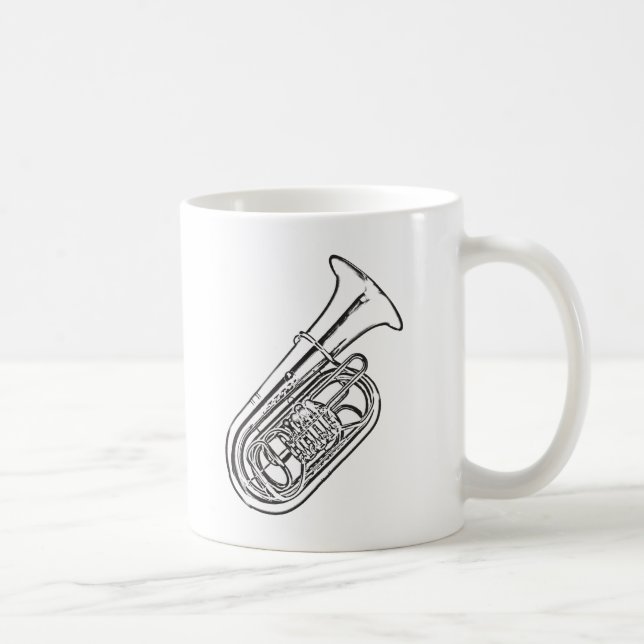 Caneca De Café Tuba "Desenho" (Direita)