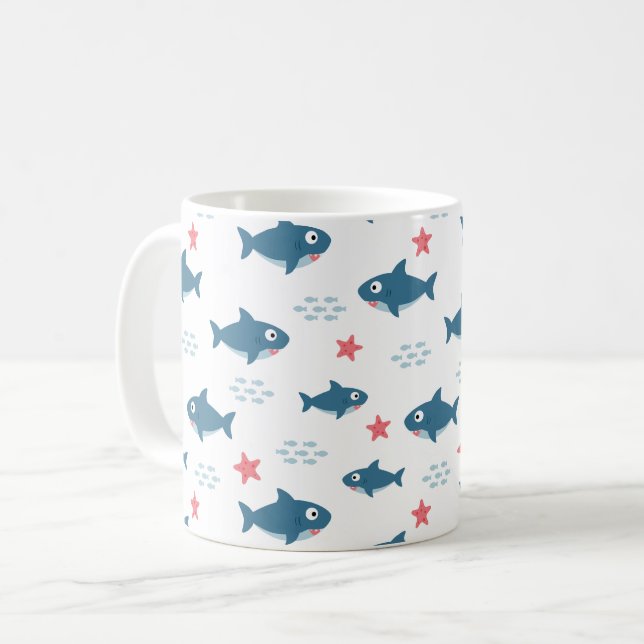 Caneca De Café Tubarão (Frente Esquerda)