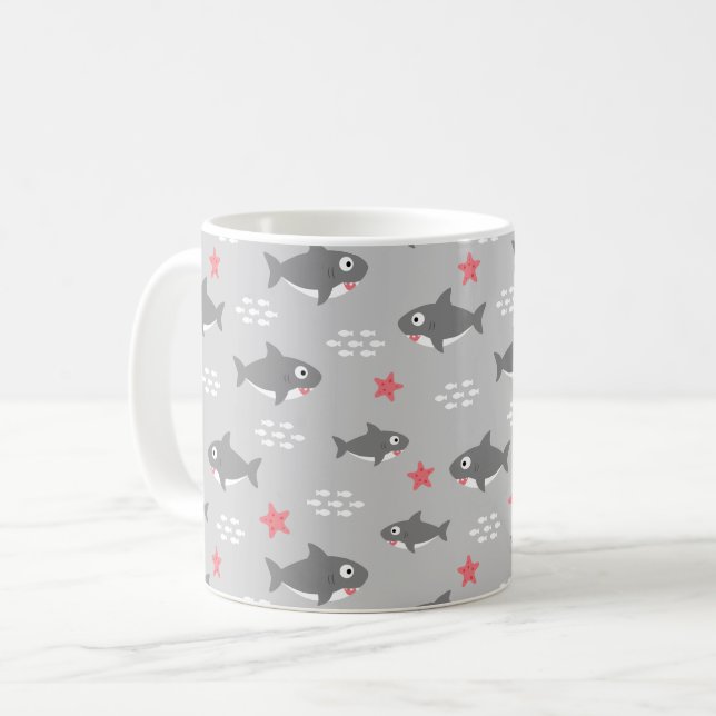 Caneca De Café Tubarão (Frente Esquerda)