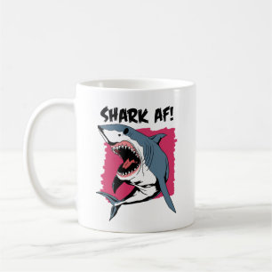 Caneca De Café Tubarão AF! Tubarões Design Tubarão