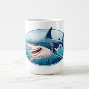 Caneca De Café Tubarão Assustador