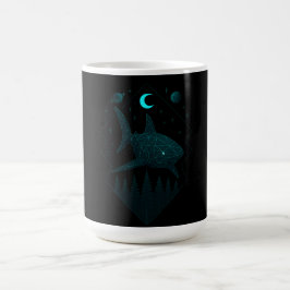 Caneca De Café Tubarão Astral - Predador do Oceano Cósmico