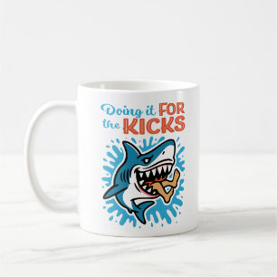 Caneca De Café Tubarão Azul Legal para Chutar