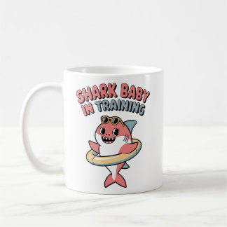 Caneca De Café Tubarão Bebê em Treinamento | Crianças