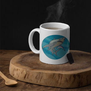 Caneca De Café Tubarão Branco
