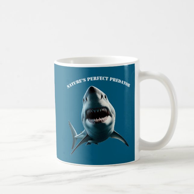 Caneca De Café Tubarão Branco excelente submarino com URM de Boca (Direita)