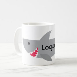 Caneca De Café Tubarão Cinza