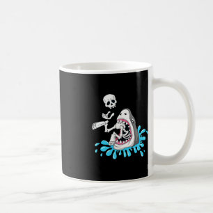 Caneca De Café Tubarão come esqueleto divertimos meninos do Dia d