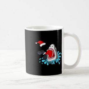 Caneca De Café Tubarão come Papai Noel natal Meninas Crianças X