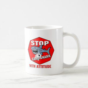 Caneca De Café Tubarão de cartão com atitude