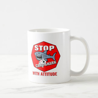 Caneca De Café Tubarão de cartão com atitude