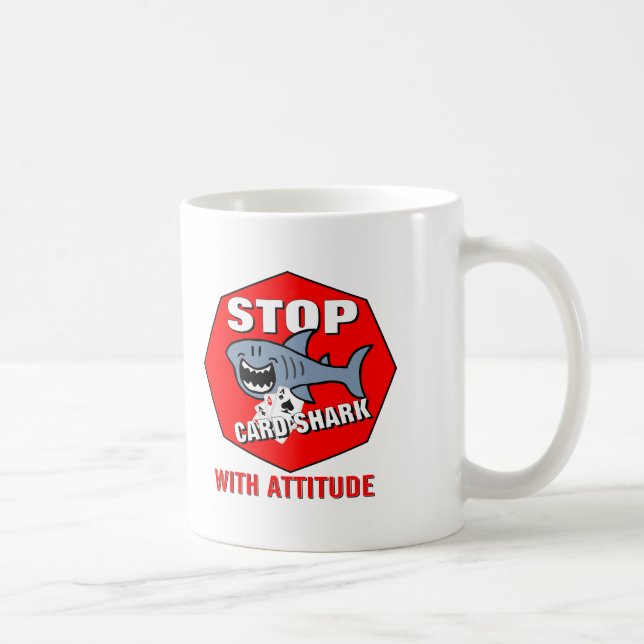 Caneca De Café Tubarão de cartão com atitude (Direita)