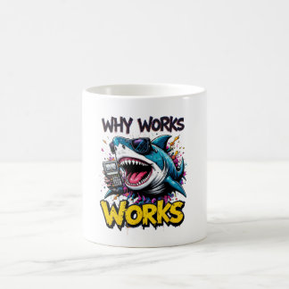 Caneca De Café Tubarão Engraçado com Mug Calculadora - Humor Mate