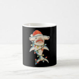 Caneca De Café Tubarão-martelo Natal Chapéu do Papai Noel Festa d