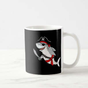 Caneca De Café Tubarão Pirata Menino Pequeno Piada Crianças Hallo