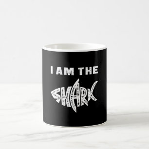 Caneca De Café Tubarões de tubarão no oceano pescado Engraçado