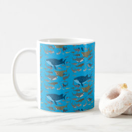 Caneca De Café Tubarões Dos Oceanos