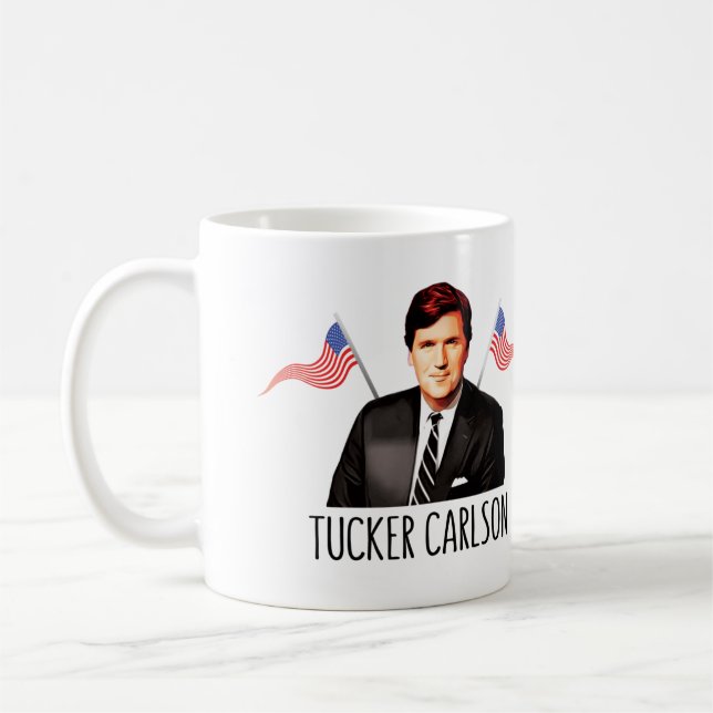 Caneca De Café Tucker Carlson fans Mug (Esquerda)