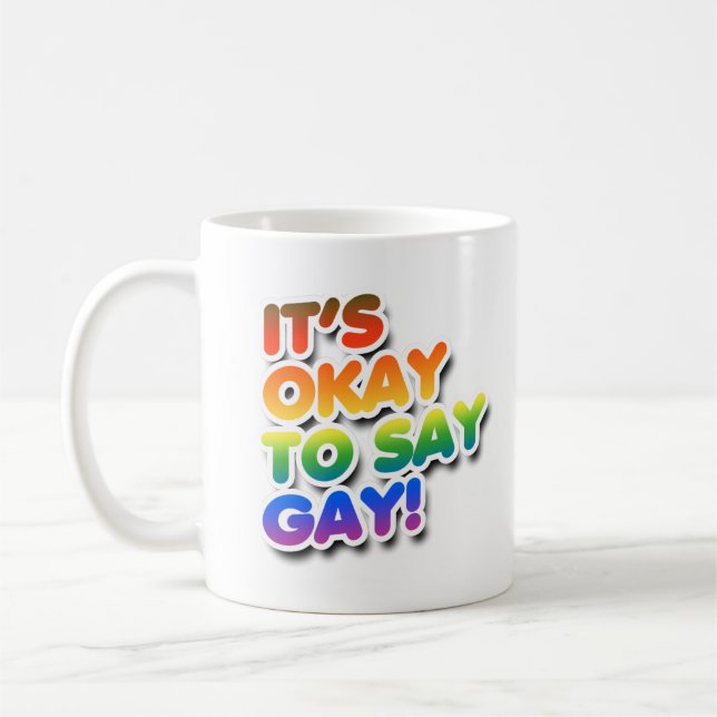 Caneca De Café Tudo bem dizer gay (Esquerda)