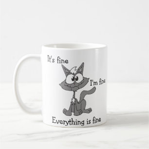Caneca De Café "Tudo bem, estou bem. Tudo está bem."