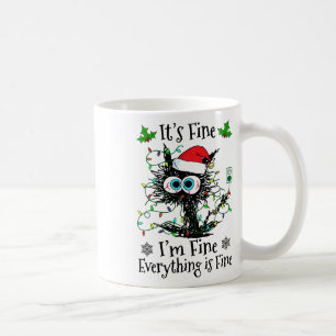 Caneca De Café Tudo Bem Estou Bem Tudo Está Bem Gato Natal