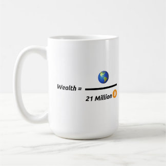 Caneca De Café Tudo Dividido Por 21 Milhões De Bitmoney