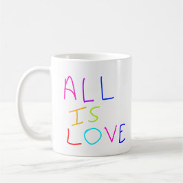 Caneca De Café Tudo é amor, orgulho colorido do arco-íris LGBTQ g