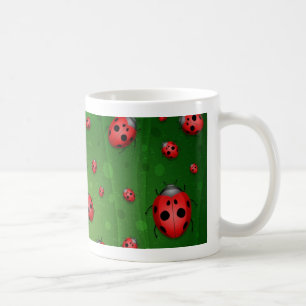 Caneca De Café Tudo é cheio dos joaninhas