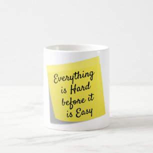 Caneca De Café Tudo é duro, citação inspiradora