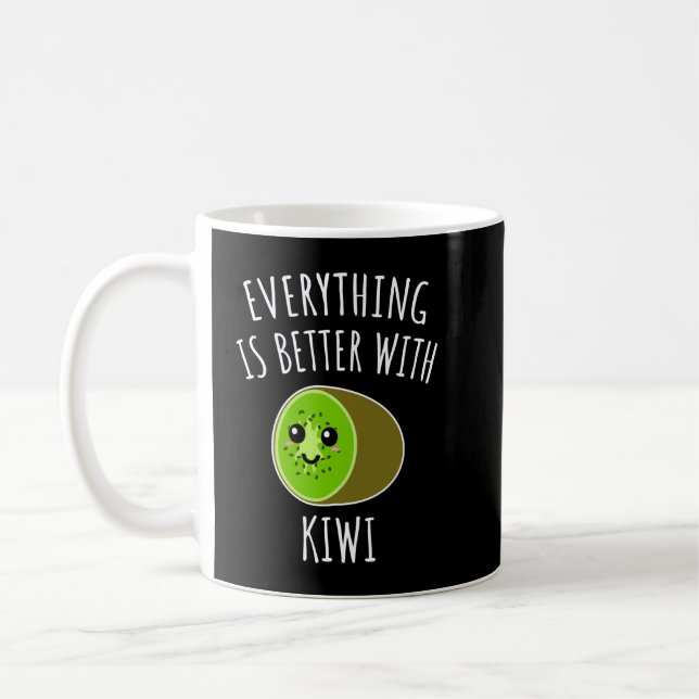 Caneca De Café Tudo É Melhor Com A Camisa Clássica Kiwi (Esquerda)