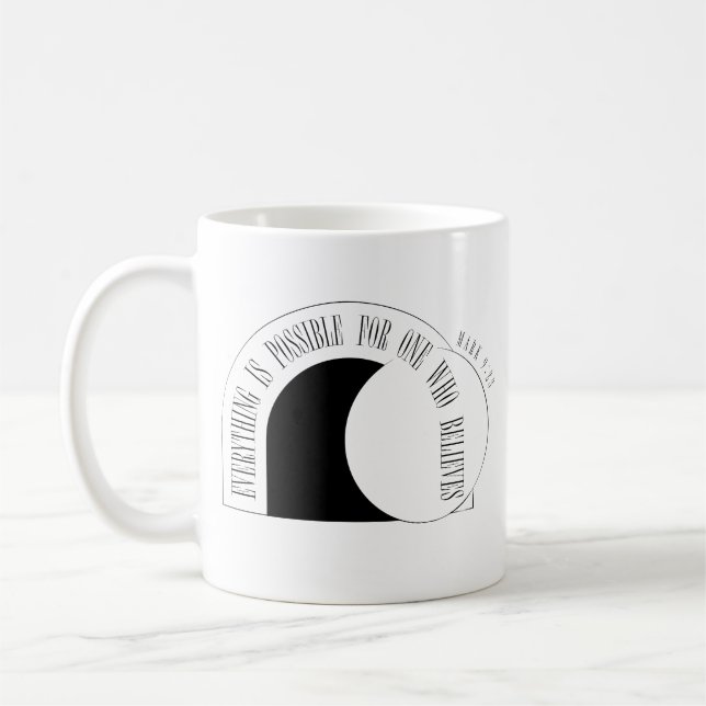 Caneca De Café Tudo é Possível - Marcos 9:23 (Esquerda)