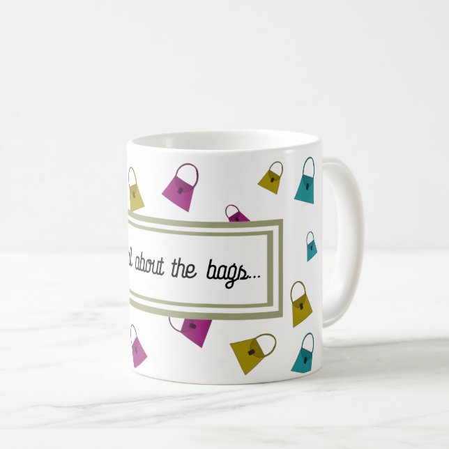 Caneca de Café Tudo É Sobre As Bolsas (Frente Esquerda)