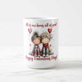 Caneca De Café Tudo em Mim Ama Tudo em Você
