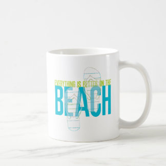 Caneca De Café Tudo está melhor na praia