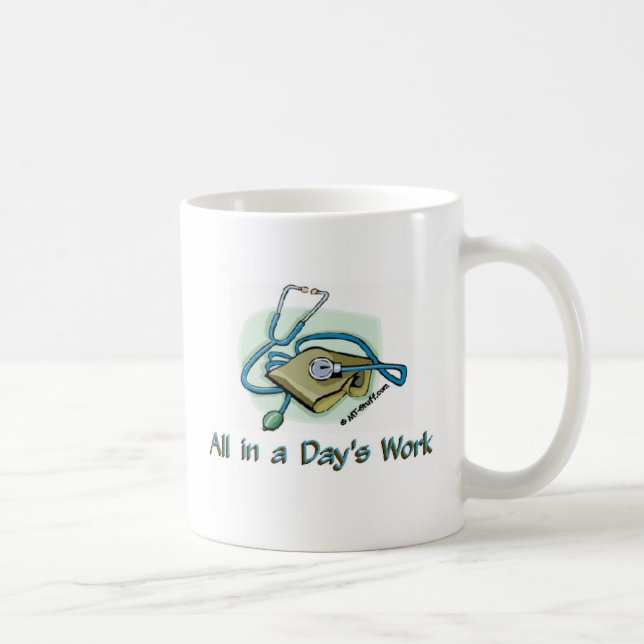 Caneca De Café Tudo no trabalho de um dia (Direita)