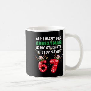 Caneca De Café Tudo o que eu quero no Natal é que meus alunos par