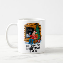 Caneca De Café Tudo o que eu quero no Natal é uma Arte Engraçada
