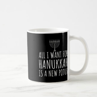 Caneca De Café Tudo o que eu quero para o Hanukkah é um novo Potu