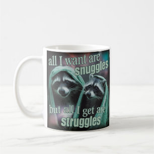 Caneca De Café Tudo o que eu quero são abraços Mapache
