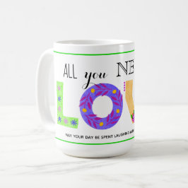 Caneca De Café Tudo o que precisamos é AMOR Bohemian Coffee Mug