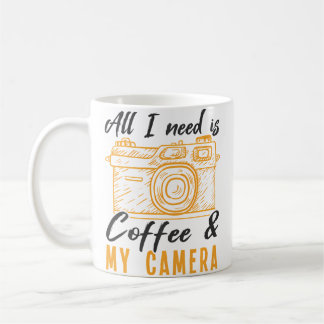Caneca De Café Tudo o que Preciso É Café Minha Câmera Fotógrafo F
