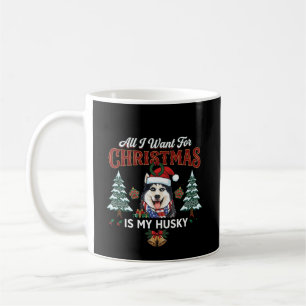 Caneca De Café Tudo O Que Queremos No Natal É Cachorro Husky Com