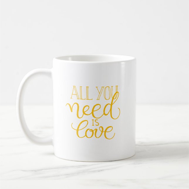 Caneca De Café tudo o que você precisa é amor (Esquerda)