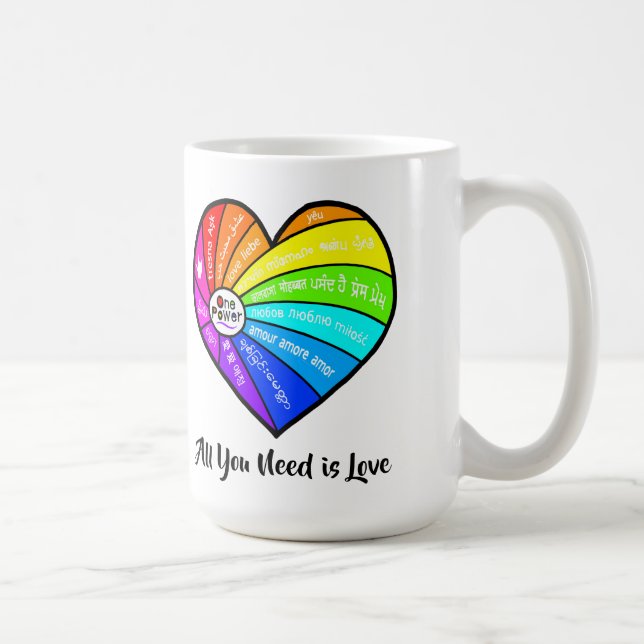 Caneca De Café Tudo o que Você Precisa é Amor (Direita)